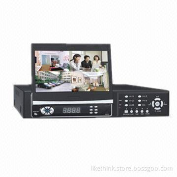 8CH Standalone DVRs with 7-inch Flip TFT Monitor, 8CH Audio, Video Input